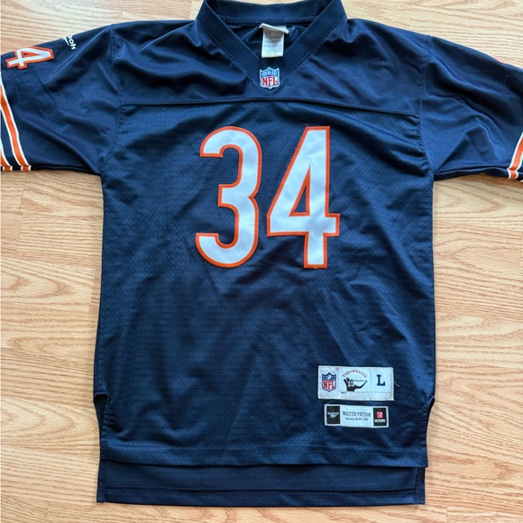 Walter Payton Reebok Navy Throwback Jersey - Picture 1 of 4
